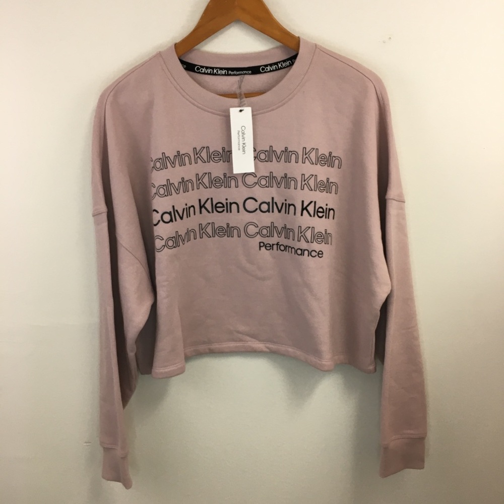 NWT Calvin Klein cropped sweatshirt pull over